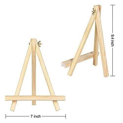 2 New Wooden Easel Stands 9.5" Adjustable Tabletop Small Ktub