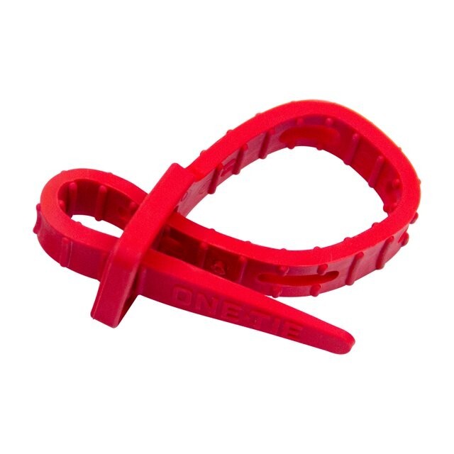 One-Tie TOT60022 14 in. Reusable Tie Strap, Red, 2 Pack