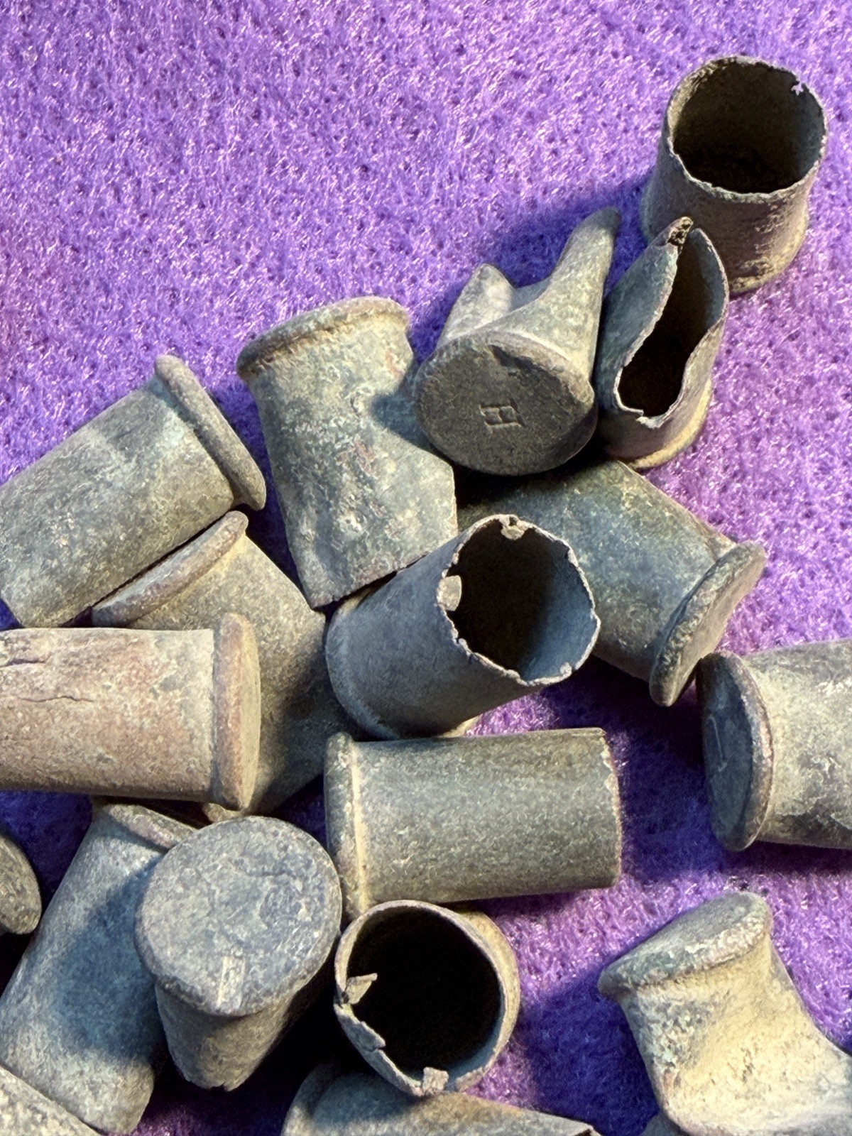 Civil War Era Dug Bullet Casings Henry "H" Stamped as well as "U", "L" and "P"