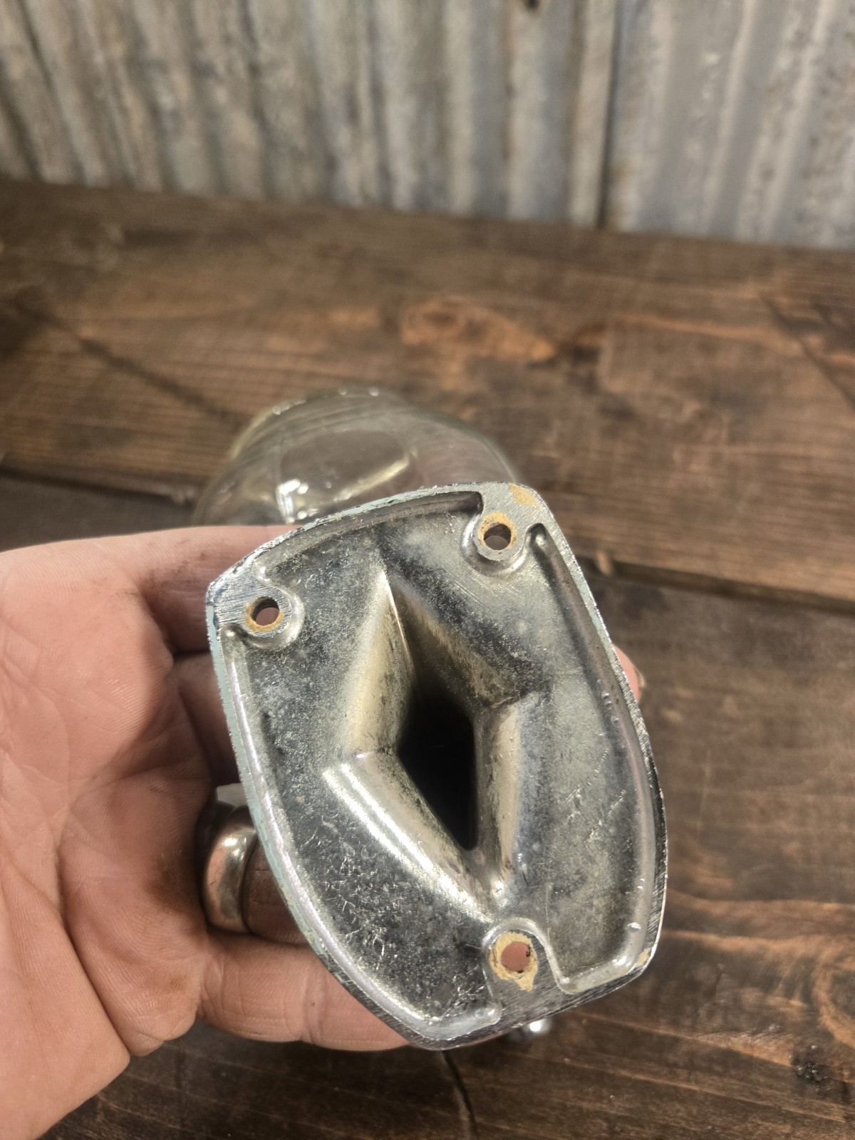 Vintage Wall Mount Soap Dispenser Chrome Glass Complete