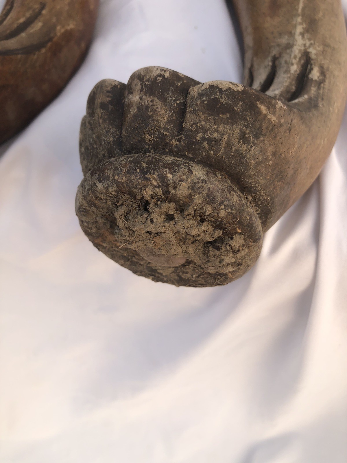 4 Vintage Table Legs Ball Claw Feet Salvaged Wood Leg 18” Tall, Georgian VTG