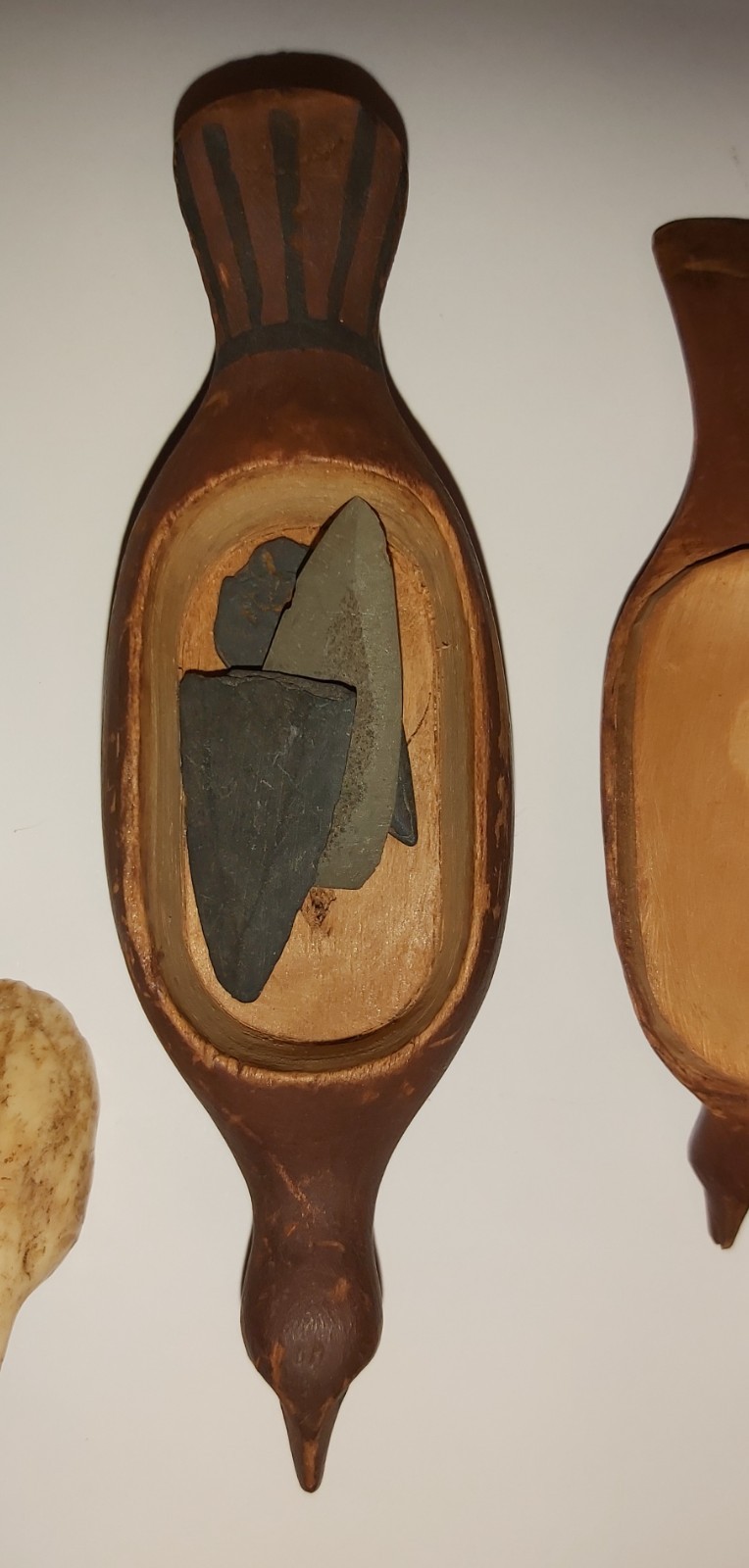 Alaska, Native Inuit, Box / Game Birds / Spear Points. 19th century.
