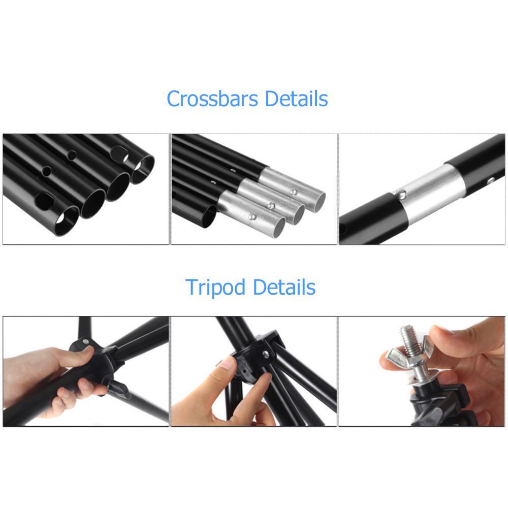 10Ft Adjustable Photography Backdrop Support Stand Background Crossbar Frame Kit