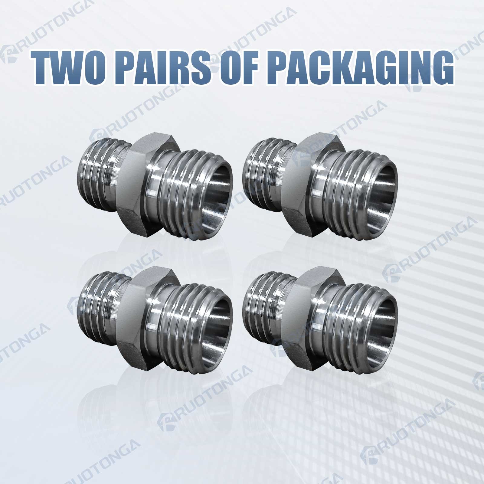 Mini Excavator Hydraulic Attachment Fittings ( 2 Pairs) 14m-16m Fittings