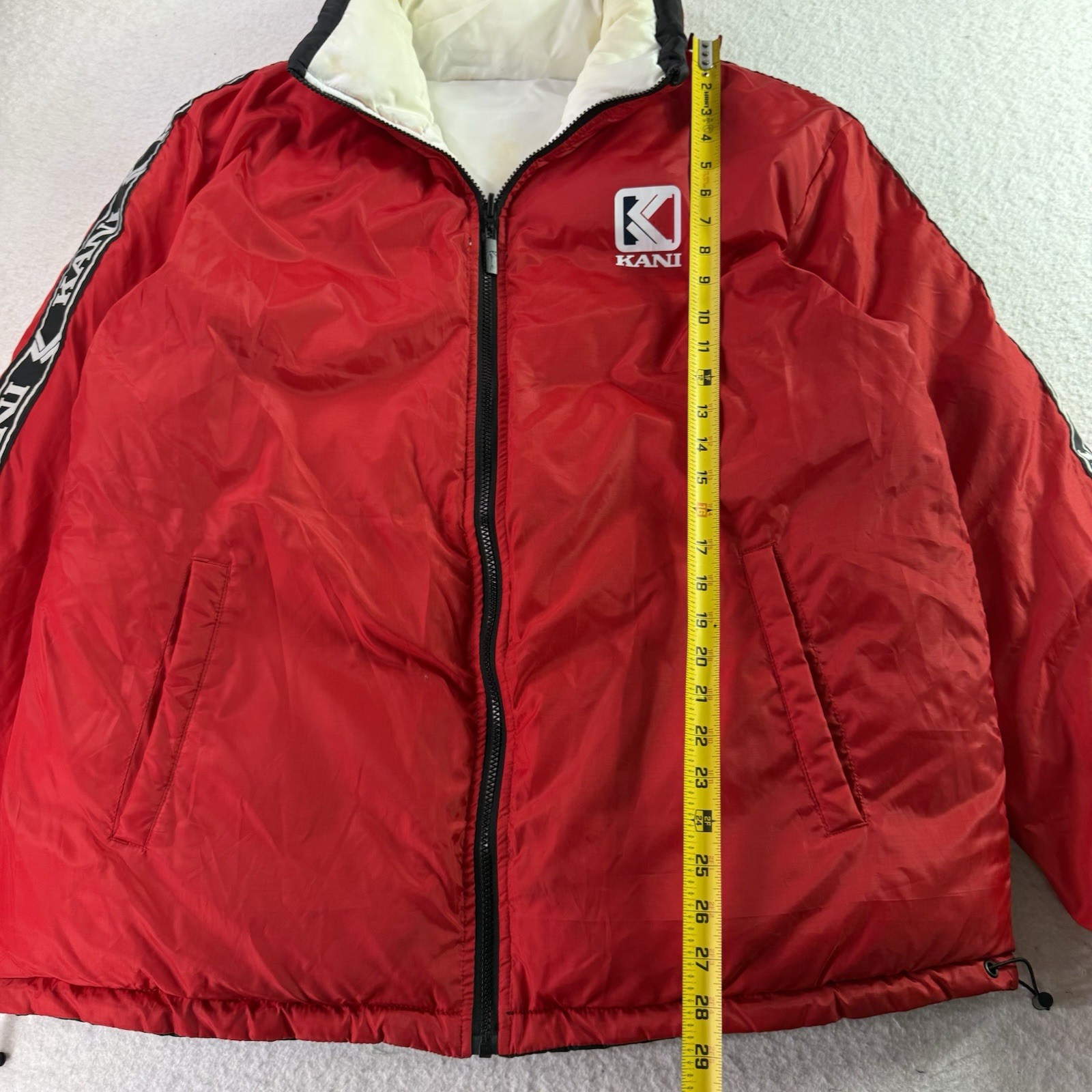 Vintage Karl Kani Sport Men's Reversible Puffer Jacket Size XL Tupac Hip Hop