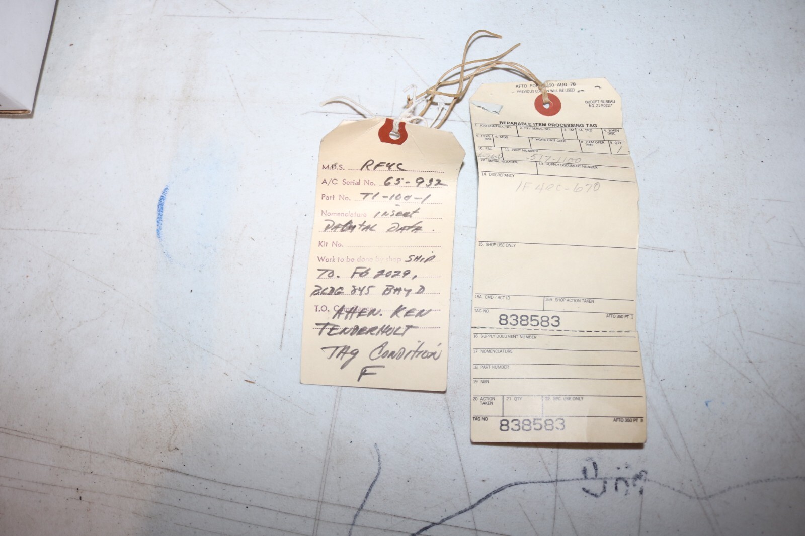 Rare! Vietnam era RF-4 RF-101 cockpit ASQ-90 digital data time inserter C-6383