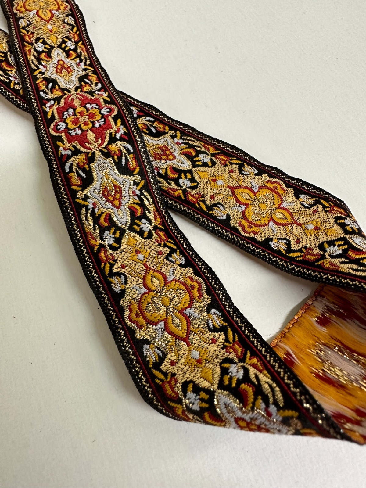 1" Jacquard Woven Metallic Ribbon Trim - 10 Continuous Yards!