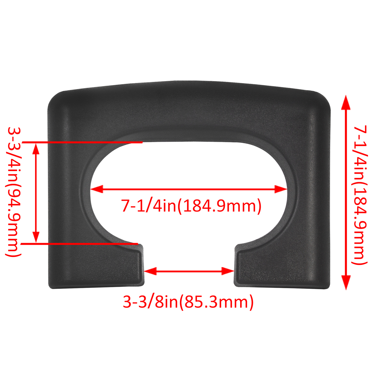 For Ford F150 2004-2014 Black Center Console Cup Holder Armrest Cover Pad Trim