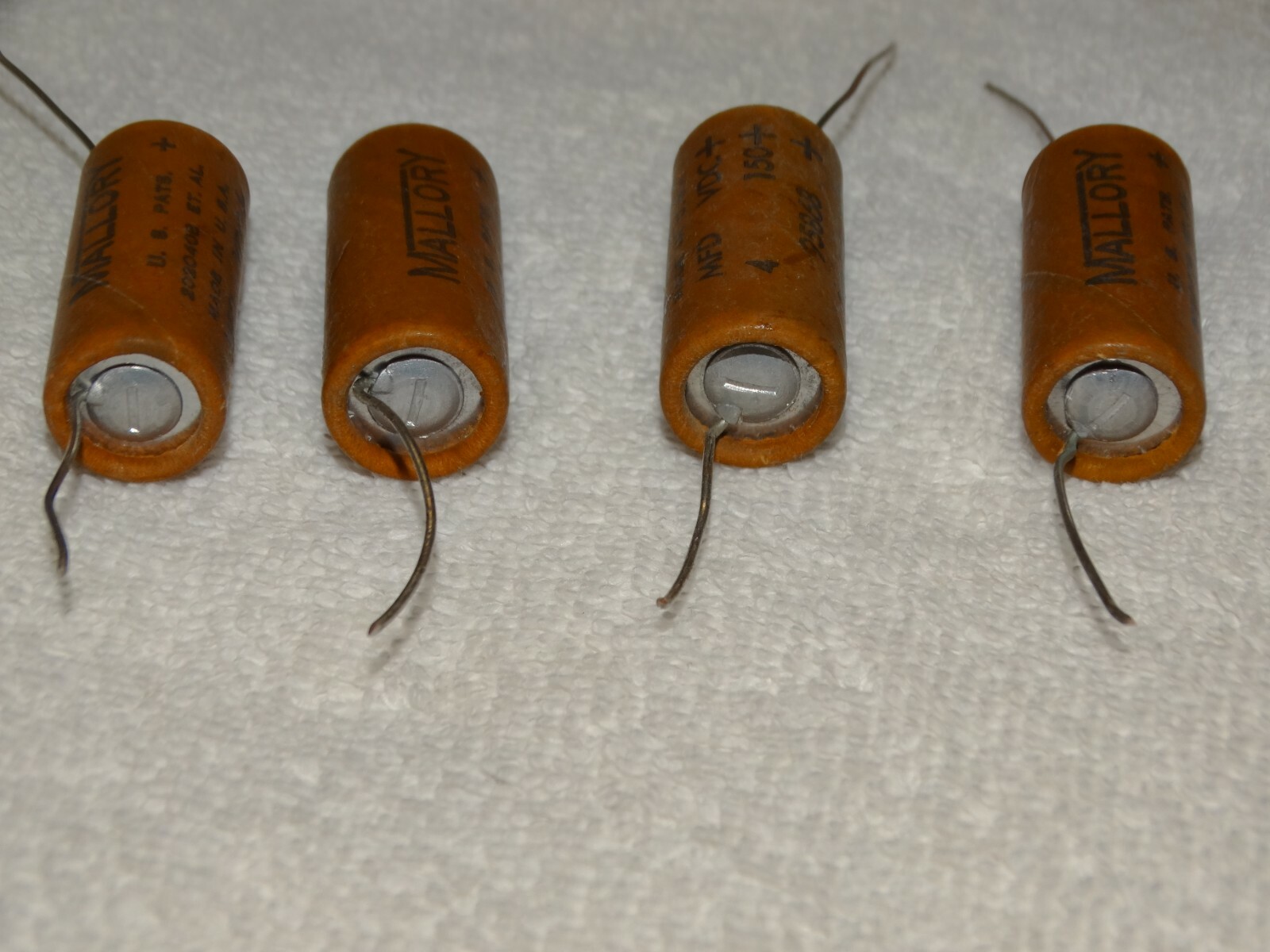 4 x Mallory Capacitor Pulls* 4 MFD 150 VDC*Vintage* (10 offers Available)