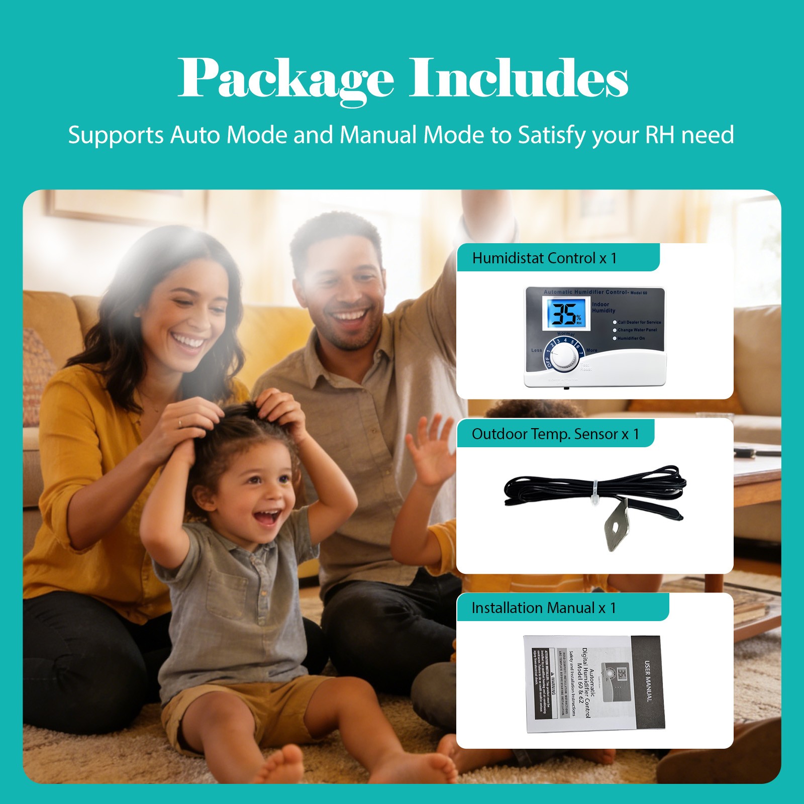 For AprilAire Model 60 Humidistat Automatic Humidifier Control New 24V