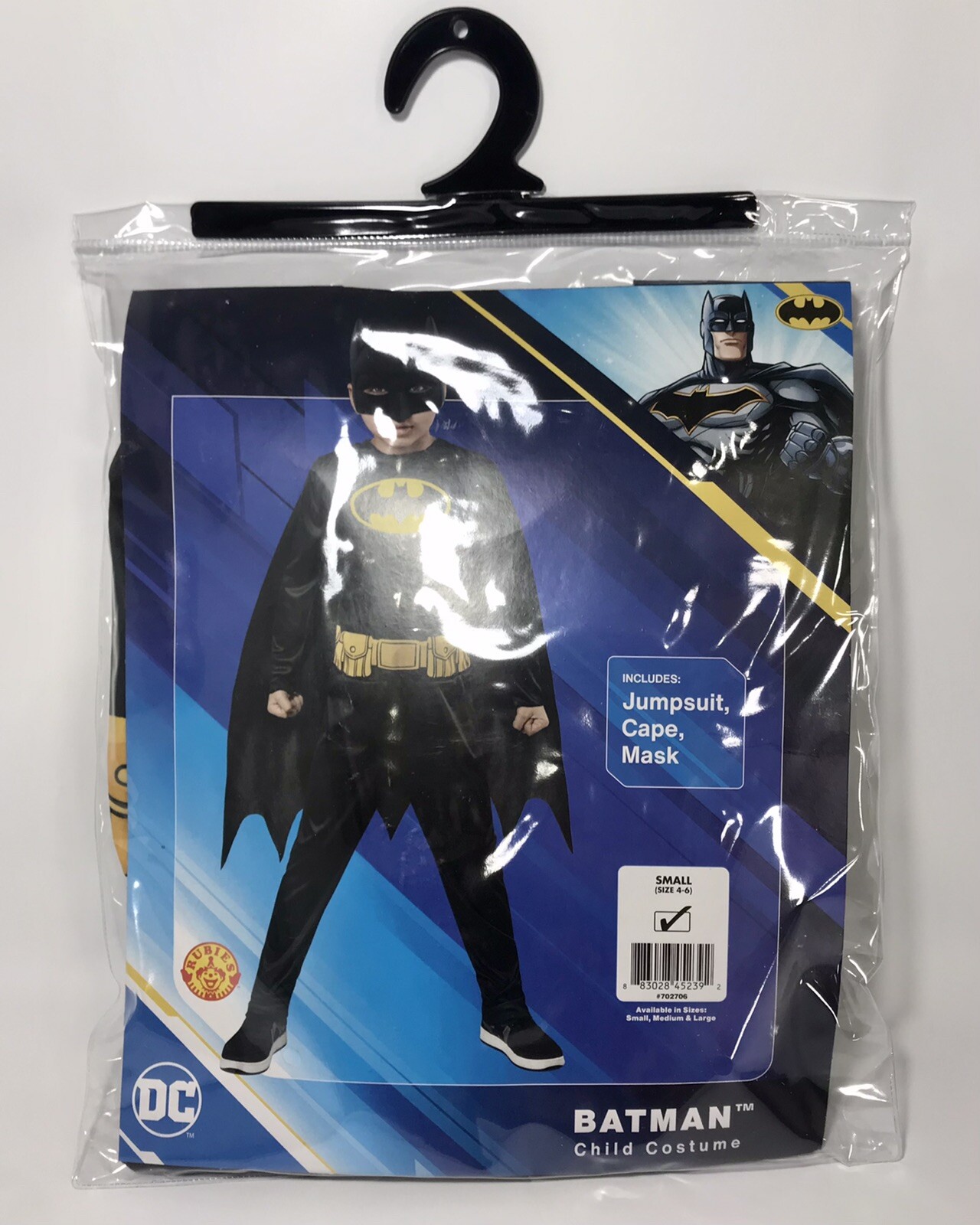 Rubies DC WB Batman Child Halloween Costume 3 Pieces Set Black Multiple Sizes