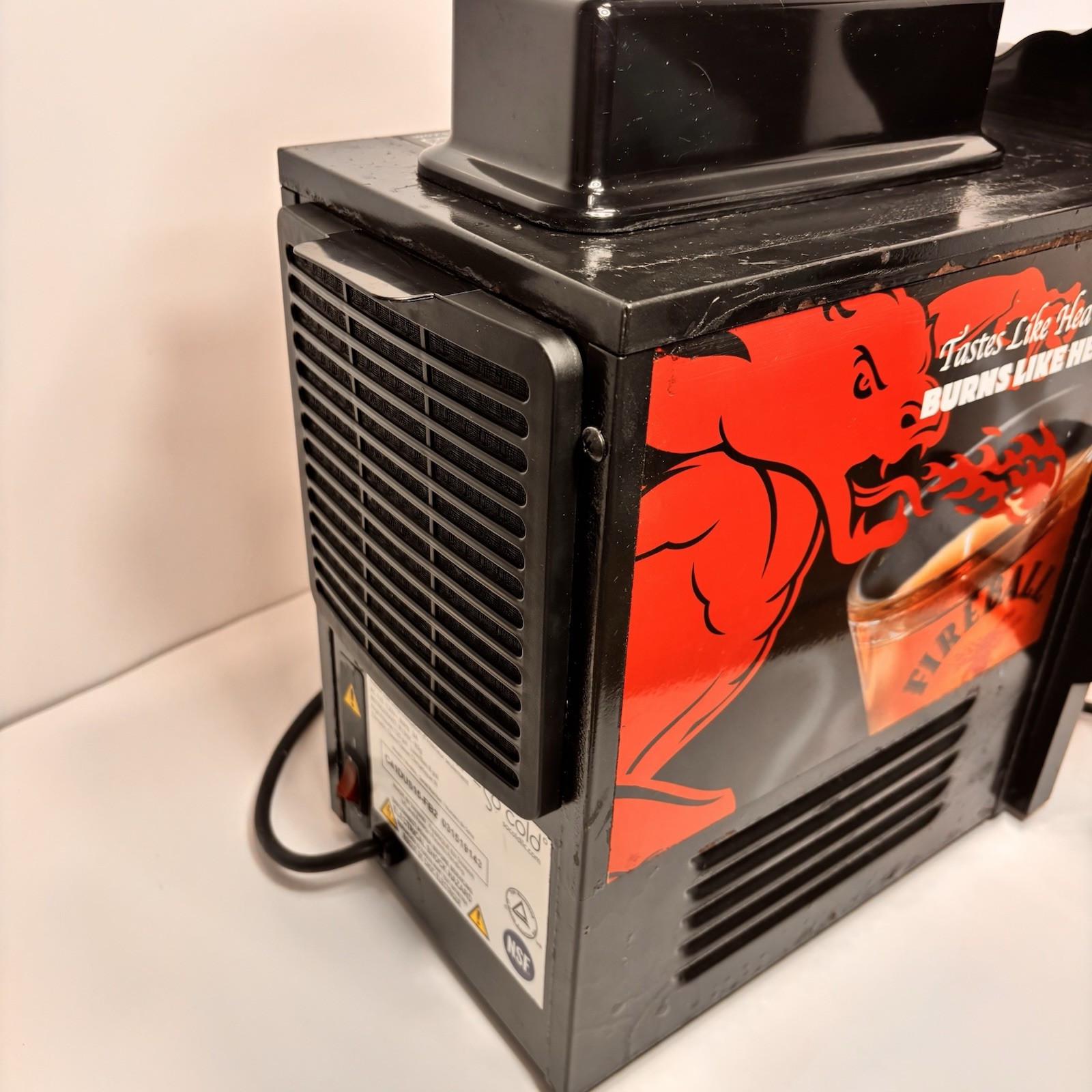 Fireball Whiskey Double Shot Chiller Refrigerated Beverage Dispenser LED Lights