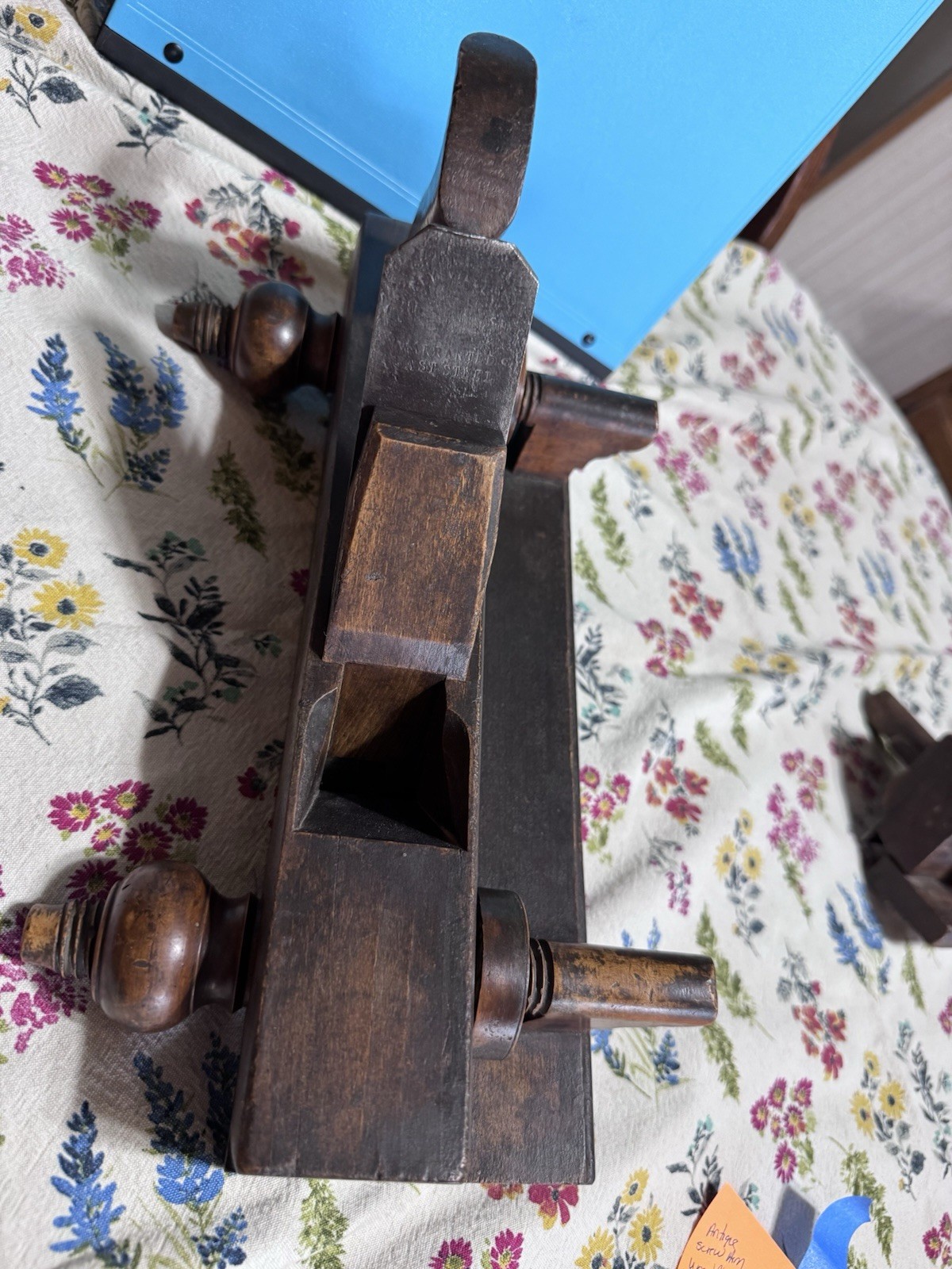 S.B.G. H. Chaplin #184 Woodworking Plane Antique Original Wooden Screws