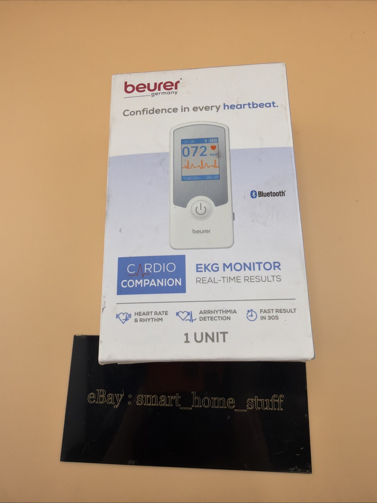 beurer EKG Monitor Cardio Companion Real Time Results ME75 Bluetooth Brand New!