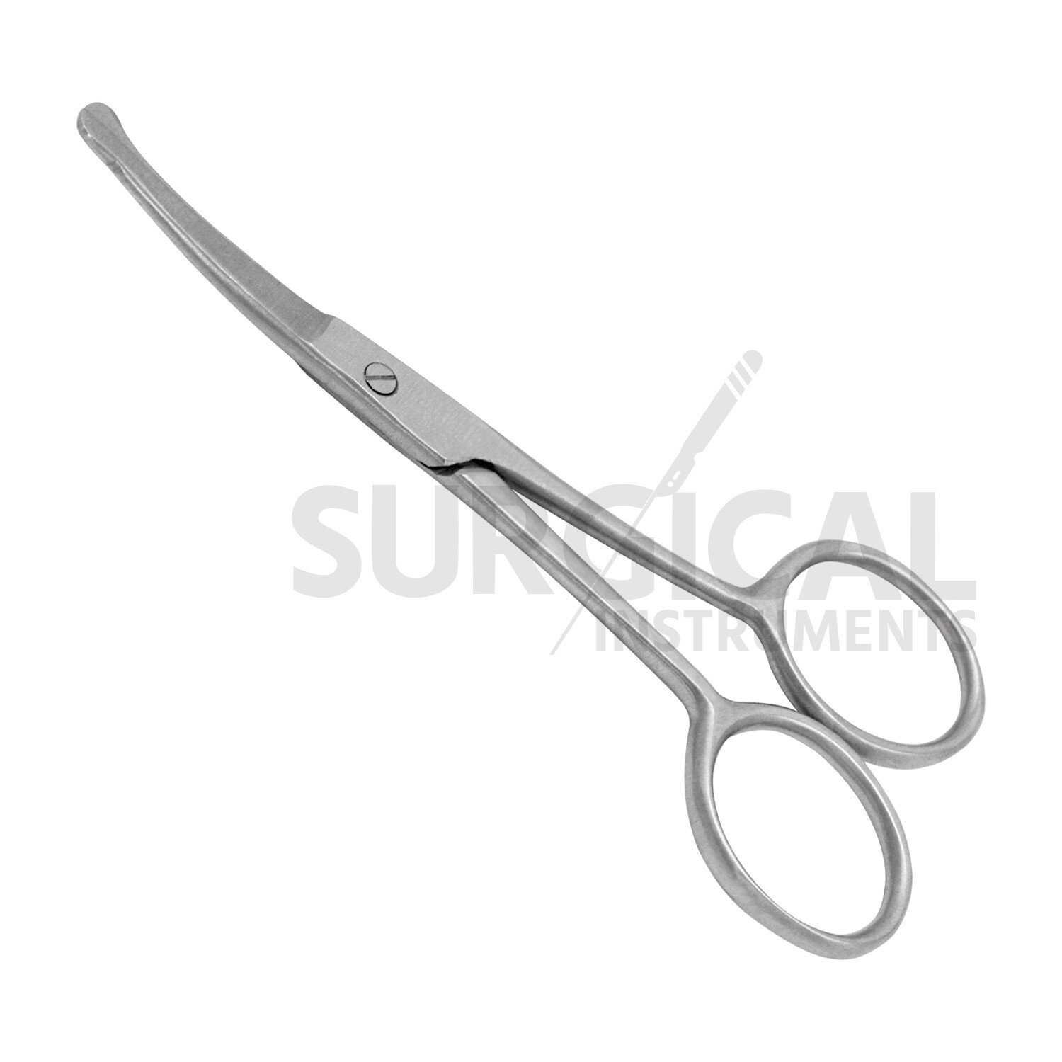Dog Grooming Scissors 3.5" Curved W/Safety Tips for Eye Ear Nose German Grade