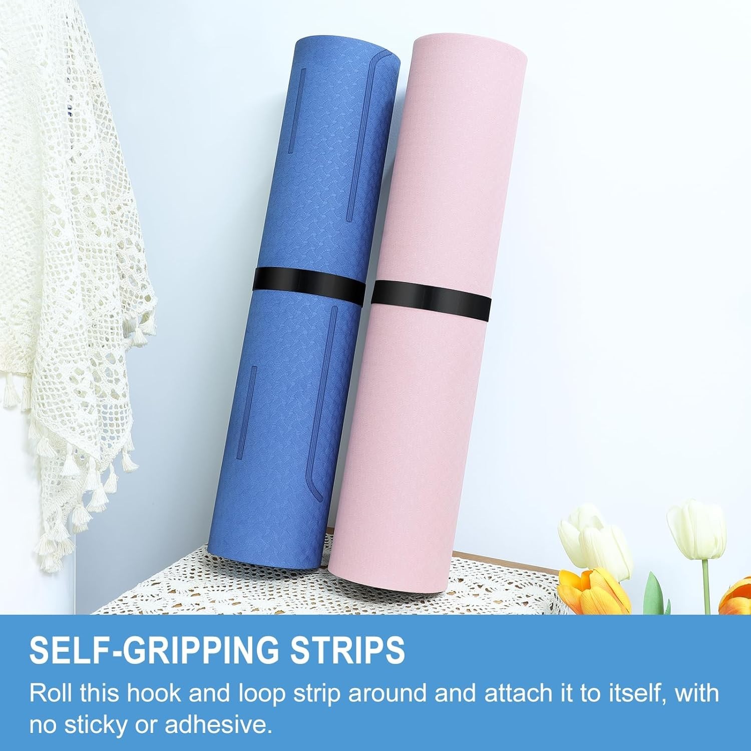 30Ft X 1 Inch Hook and Loop Tape Strips with Adhesive, Heavy Duty Sticky Back