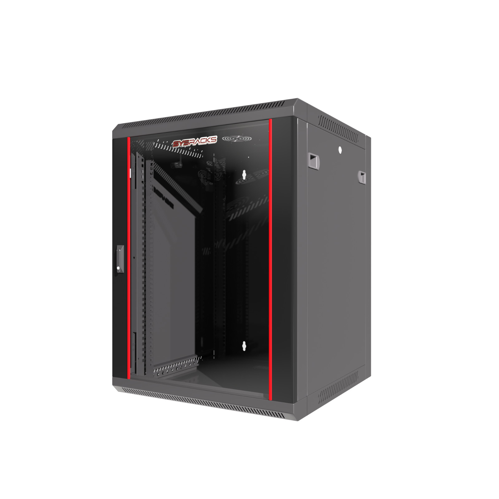 Sysracks - 12U Network Rack Wall Mount - Locking Server Cabinet – 18-Inch Depth-