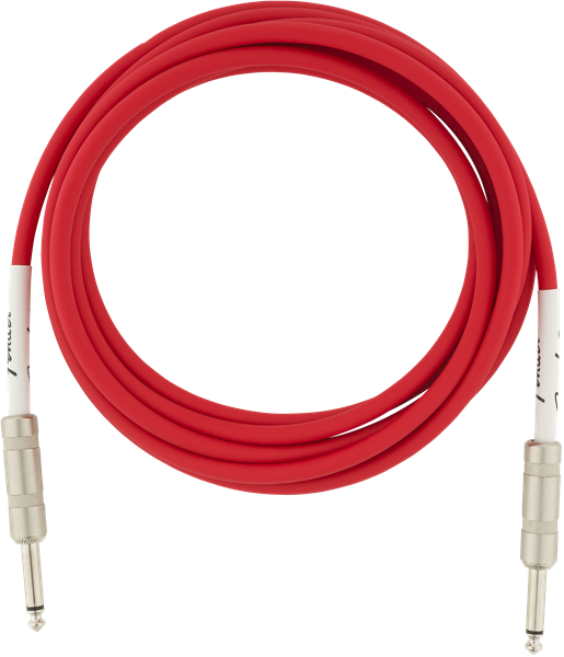 Genuine Fender Original Series Instrument/Guitar Cable, FIESTA RED, 10' ft