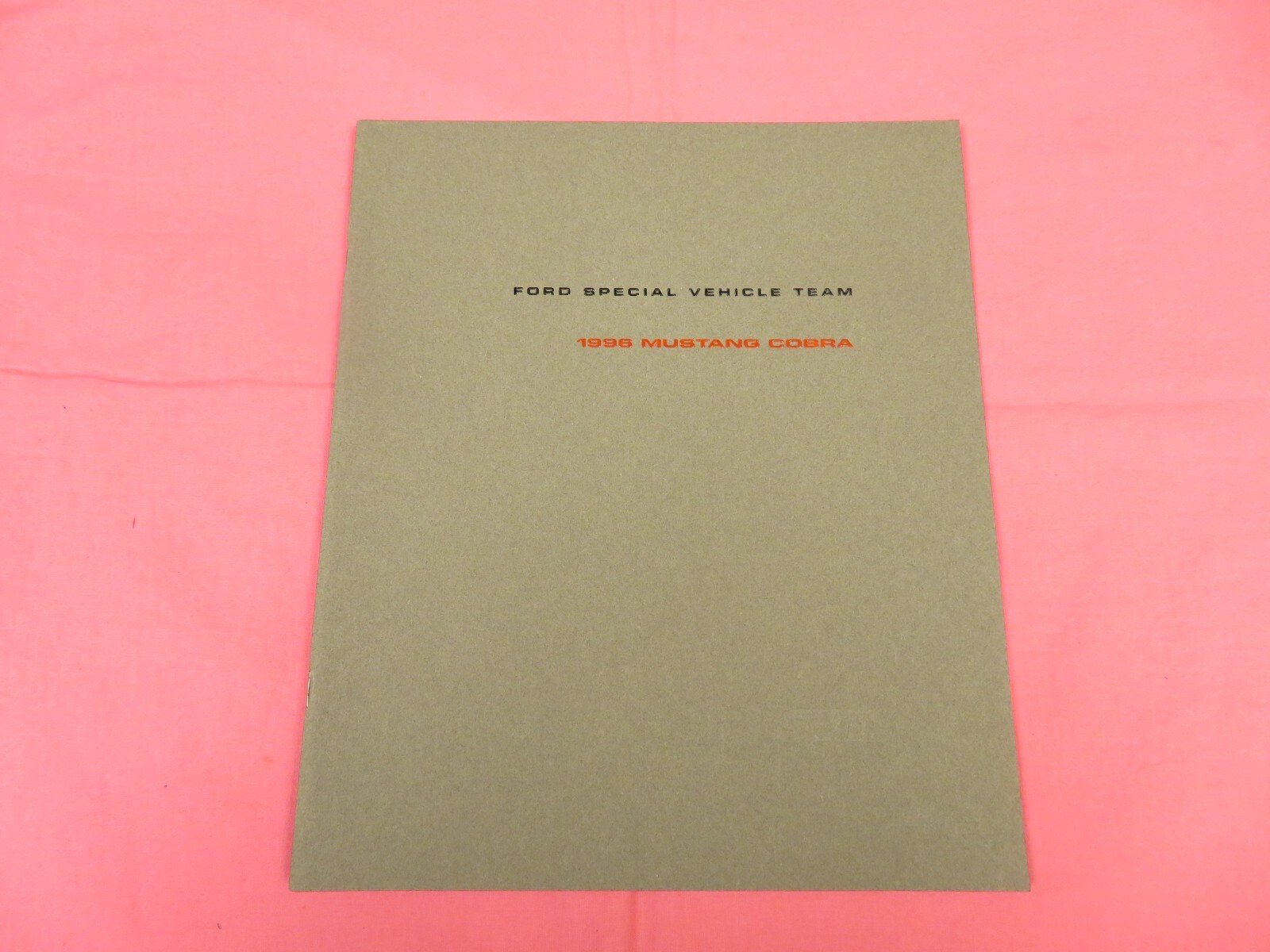 1996 Mustang Cobra SVT,Ford Dealership Showroom Catalog Sales Brochure