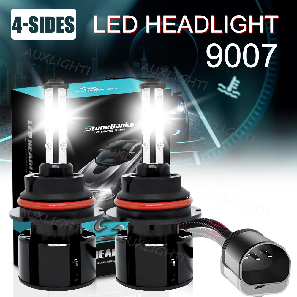 2x 9007/HB5 LED Headlight Bulbs Kit 6500K White High Low Beam Light Super Bright