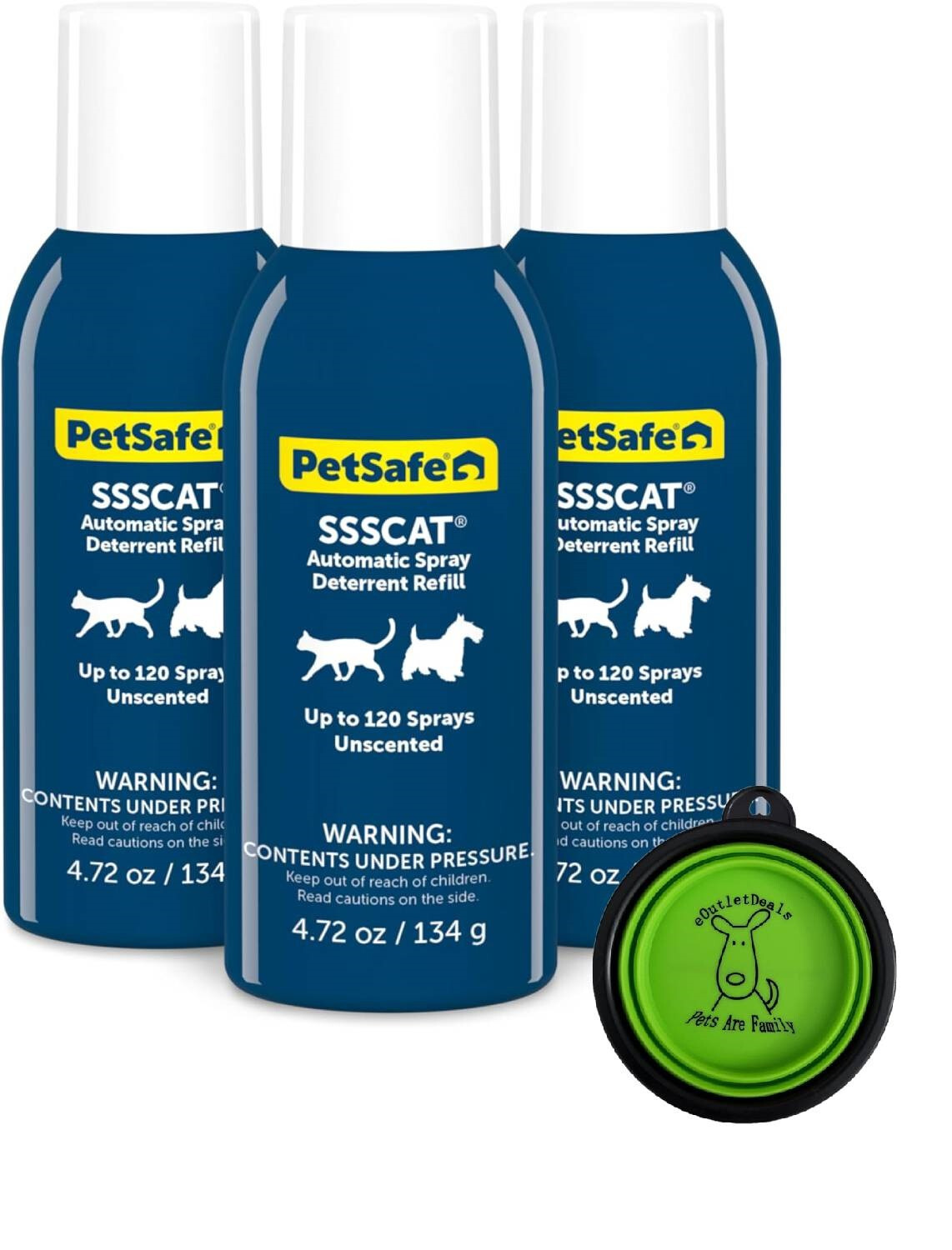PetSafe SSSCAT PPD00-17622 Refills 3-Pack: Compatible with 1st and 2nd Gen + Cup