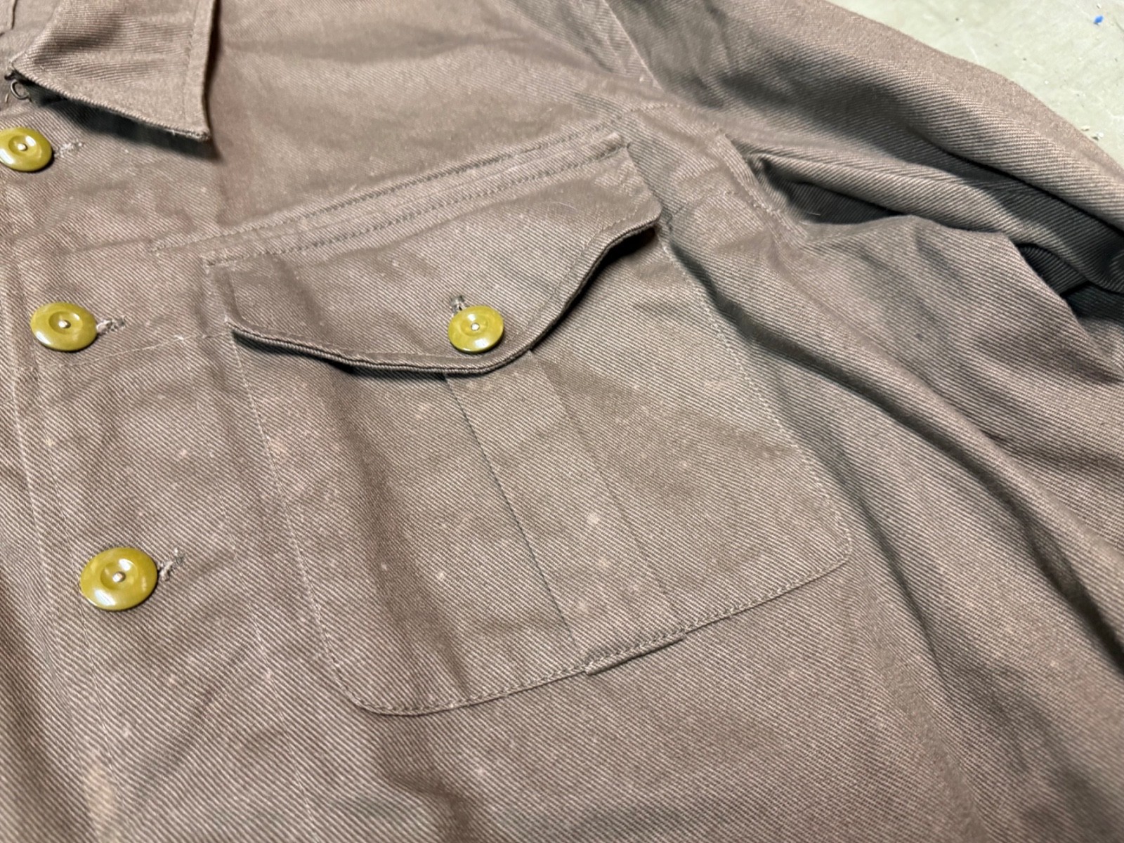 WWII BRITISH ARMY P1937 P37 SUMMER DENIM BATTLEDRESS FIELD JACKET-SIZE 2XL LONG