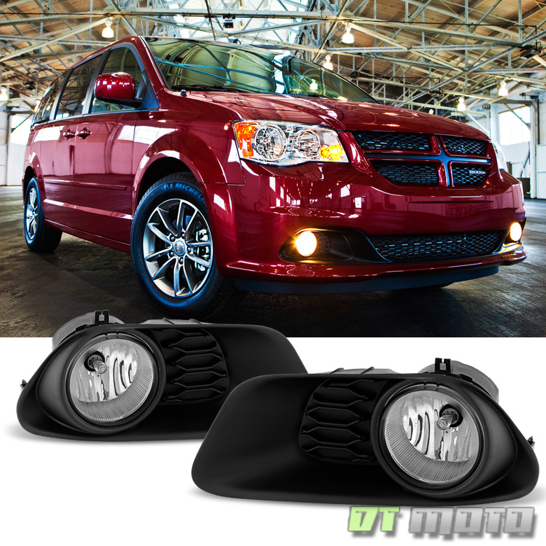 2011-2017 Dodge Grand Caravan Bumper Fog Lights Driving Lamps+Switch Left+Right