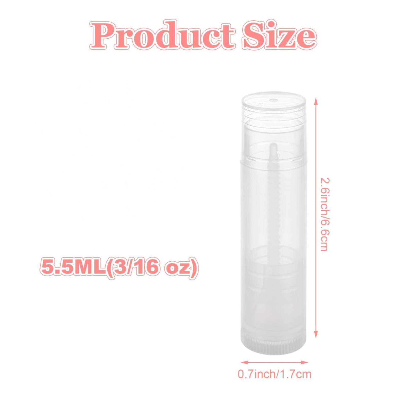 Empty Clear Lip Balm Containers Round Tubes, BPA Free, 100% BPA Free,
