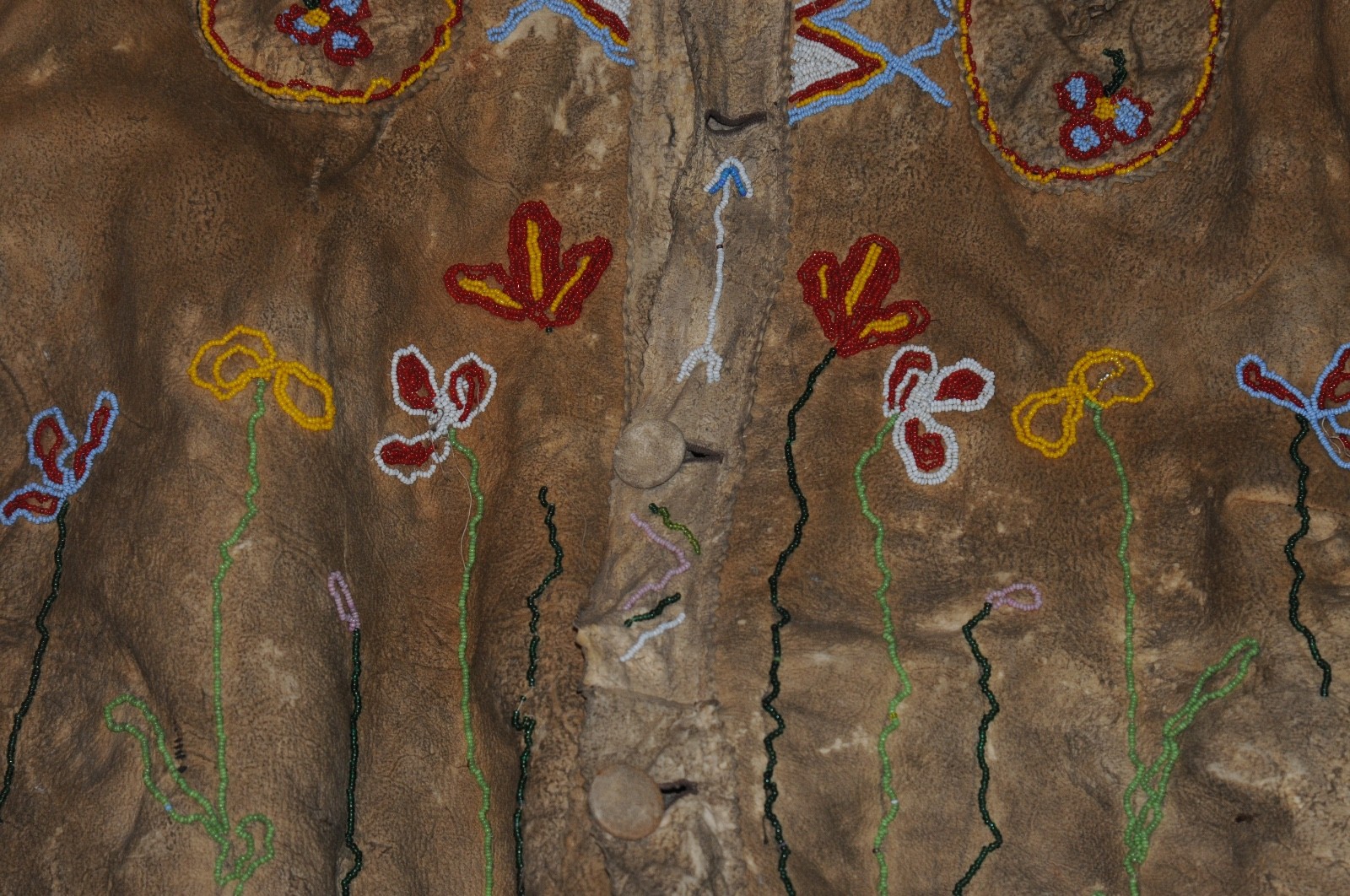 Early Vintage Native American Deer Skin Buck Skin Beaded Shirt and Pants Old****