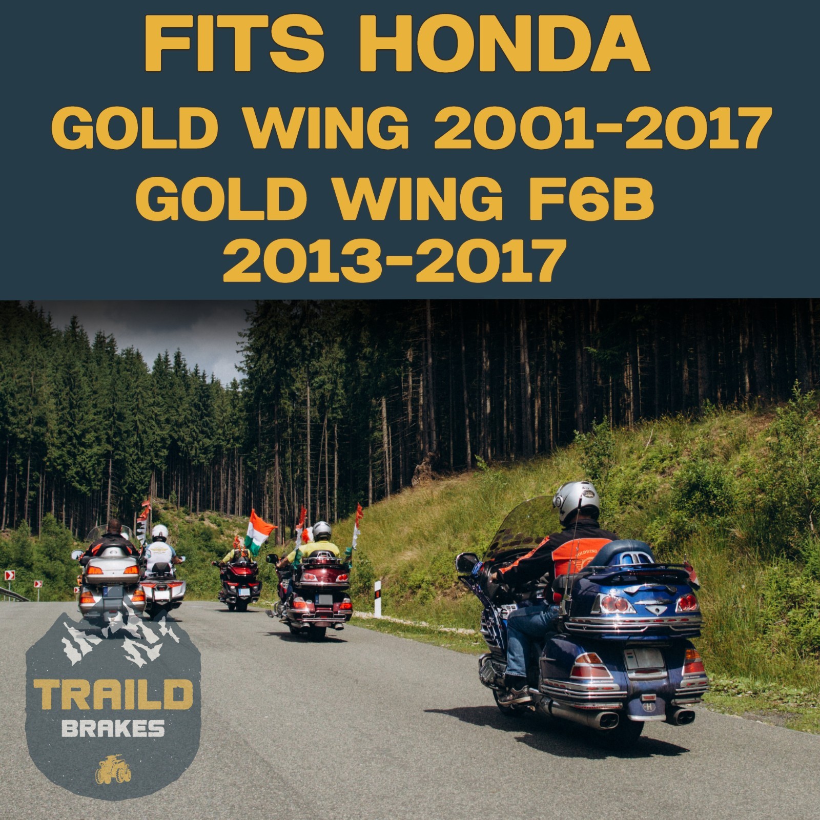 Traild Honda Gold Wing 2001-2017 Ceramic Brake Pad Full Vehicle Set