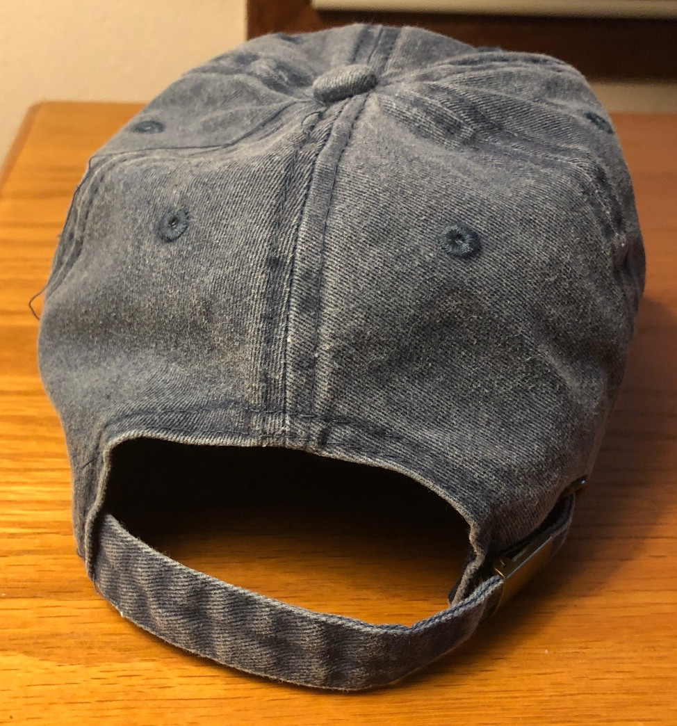 Steve Madden "Coffee First" Washed Denim Baseball Cap