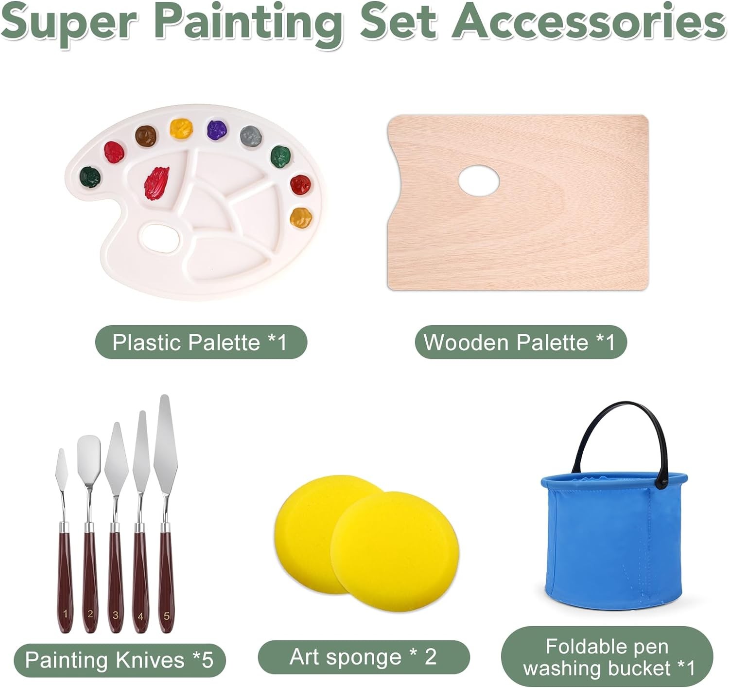 141PCS Deluxe Artist Painting Set, Painting Supplies with 84 Paint(Oil, Watercol