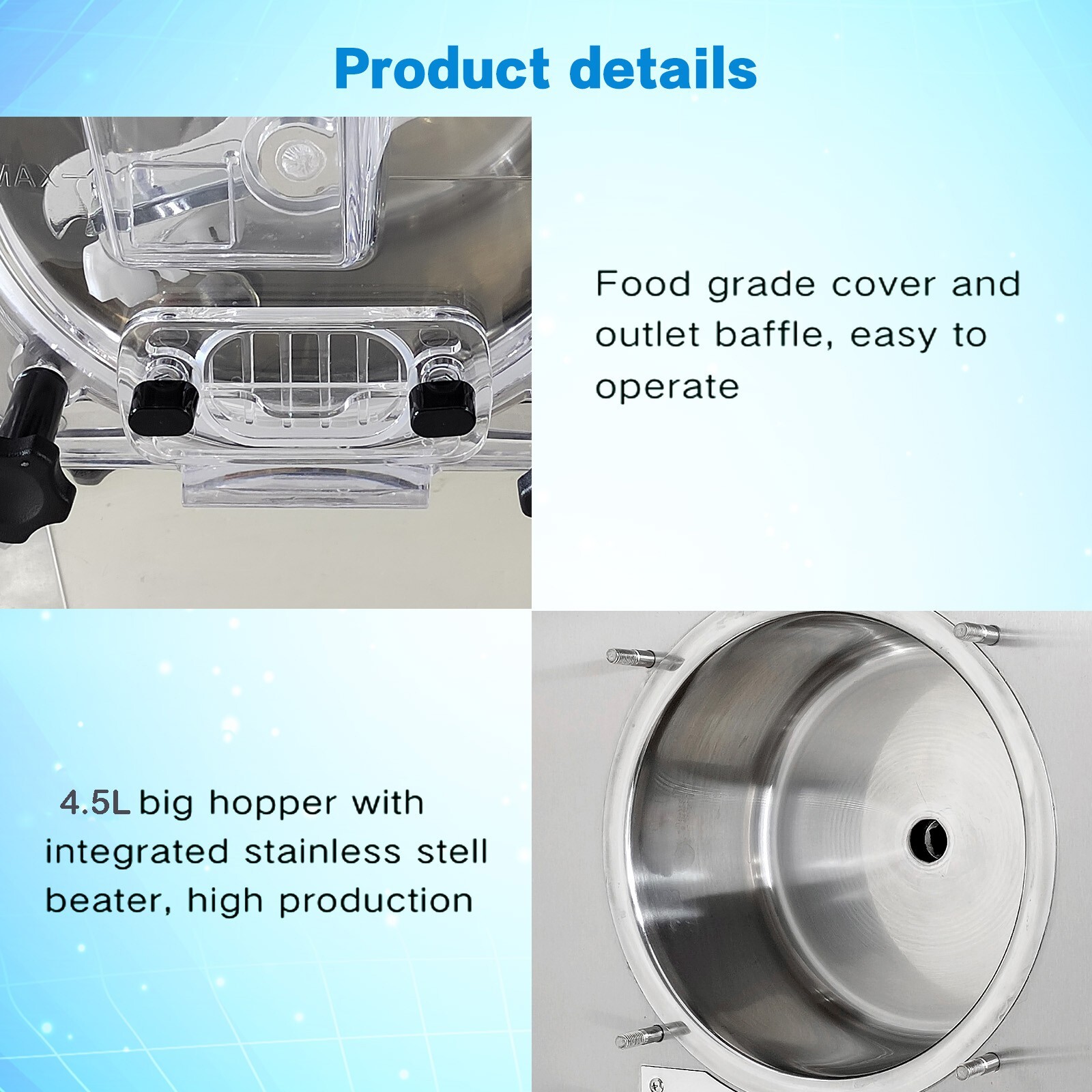 Kolice Commercial Tabletop Gelato Hard ice Cream Machine 4 gal/hour