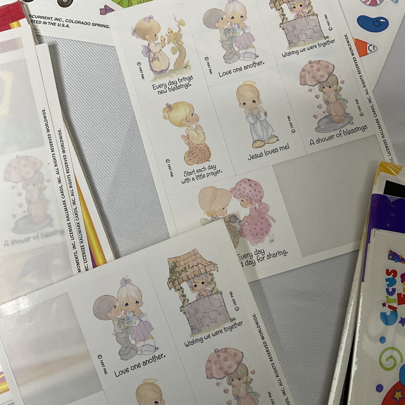 Lots Of Mixed Stickers New Old Stock And Partials Pooh Snoopy George Jungle