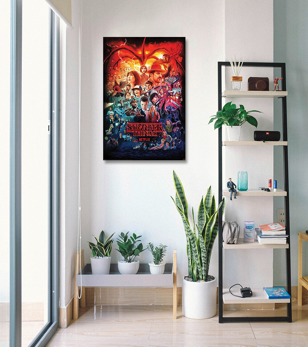Stranger Things 1, 2, 3 & 4 - TV Show Poster (Poster Montage) (Size: 24" x 36")