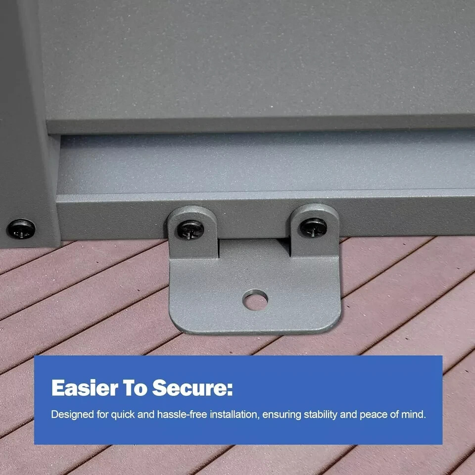 Domi Louvered Pergola Accessories Pergola Screens, Waterproof, Wind Block,Grey