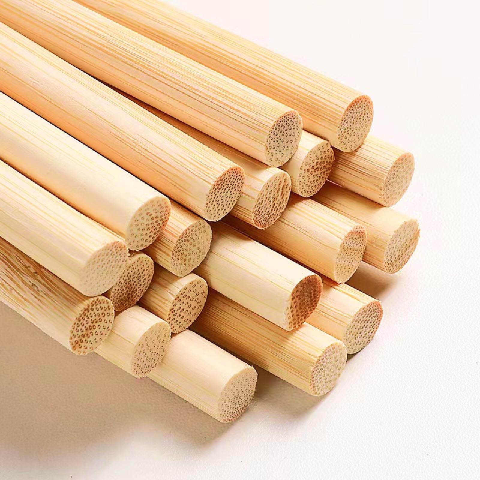 50PCS Wooden Dowel Rods 1/4in x 12in Unfinished Wood Sticks for Crafts DIY