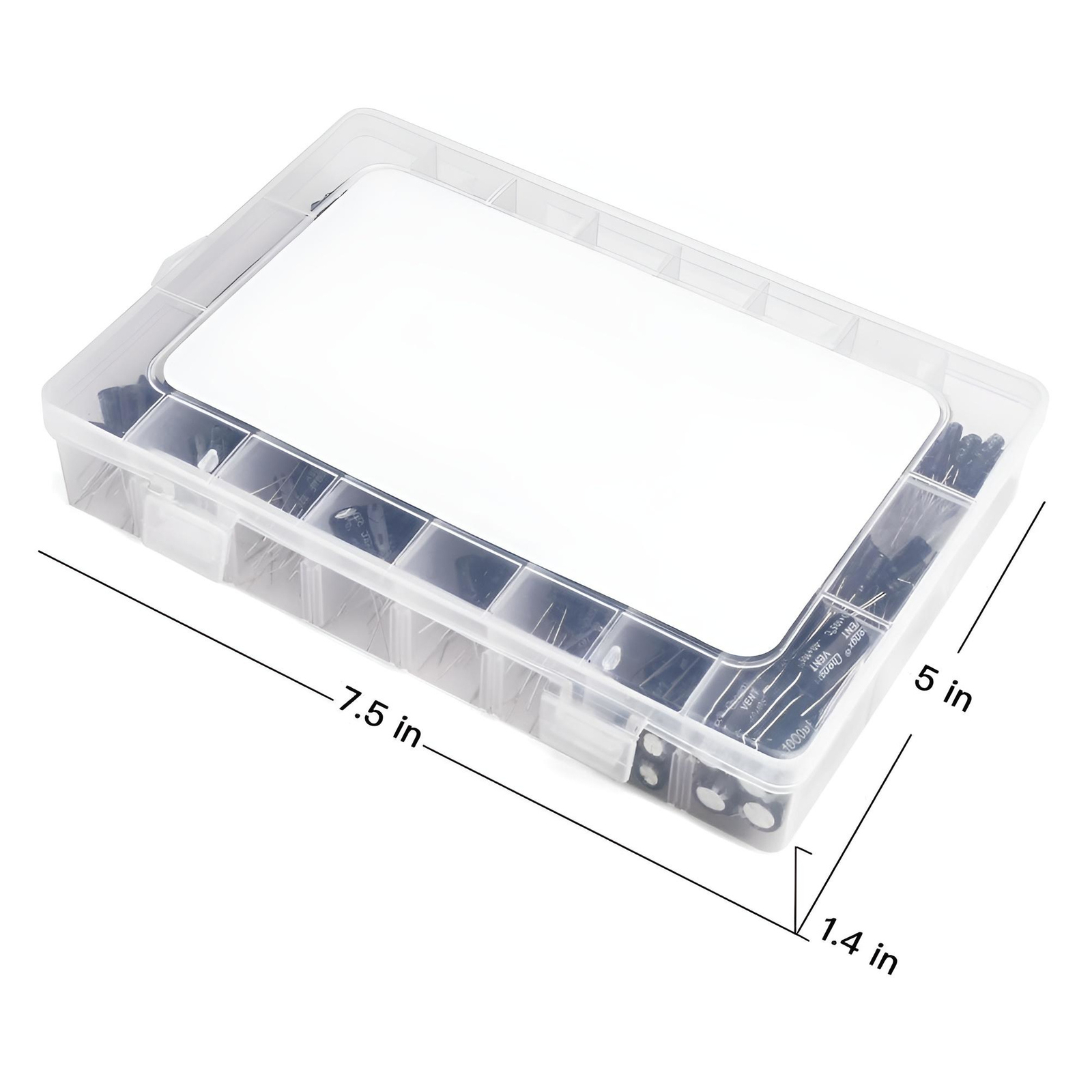 500pc Radial Electrolytic Capacitor Assortment Kit 24 Value 0.1uF-1000uF 10V-50V