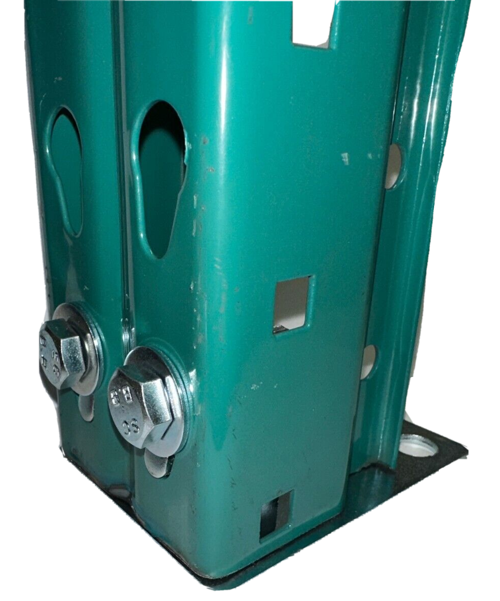 (24) Pallet Racking Universal Foot Plates for Upright; Nuts, Bolts, Washer added