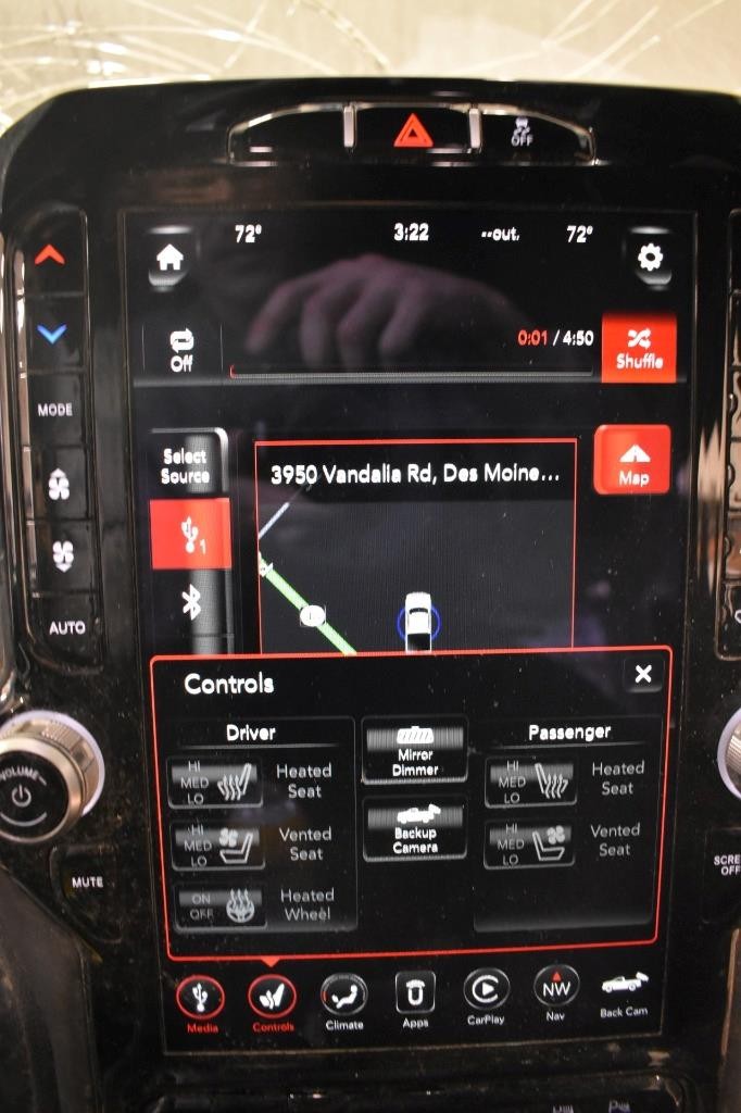 2021 RAM 2500 12" UCONNECT 5 OEM RADIO W/ CONTROL PANEL & MODULE UAX W/ 4C NAV