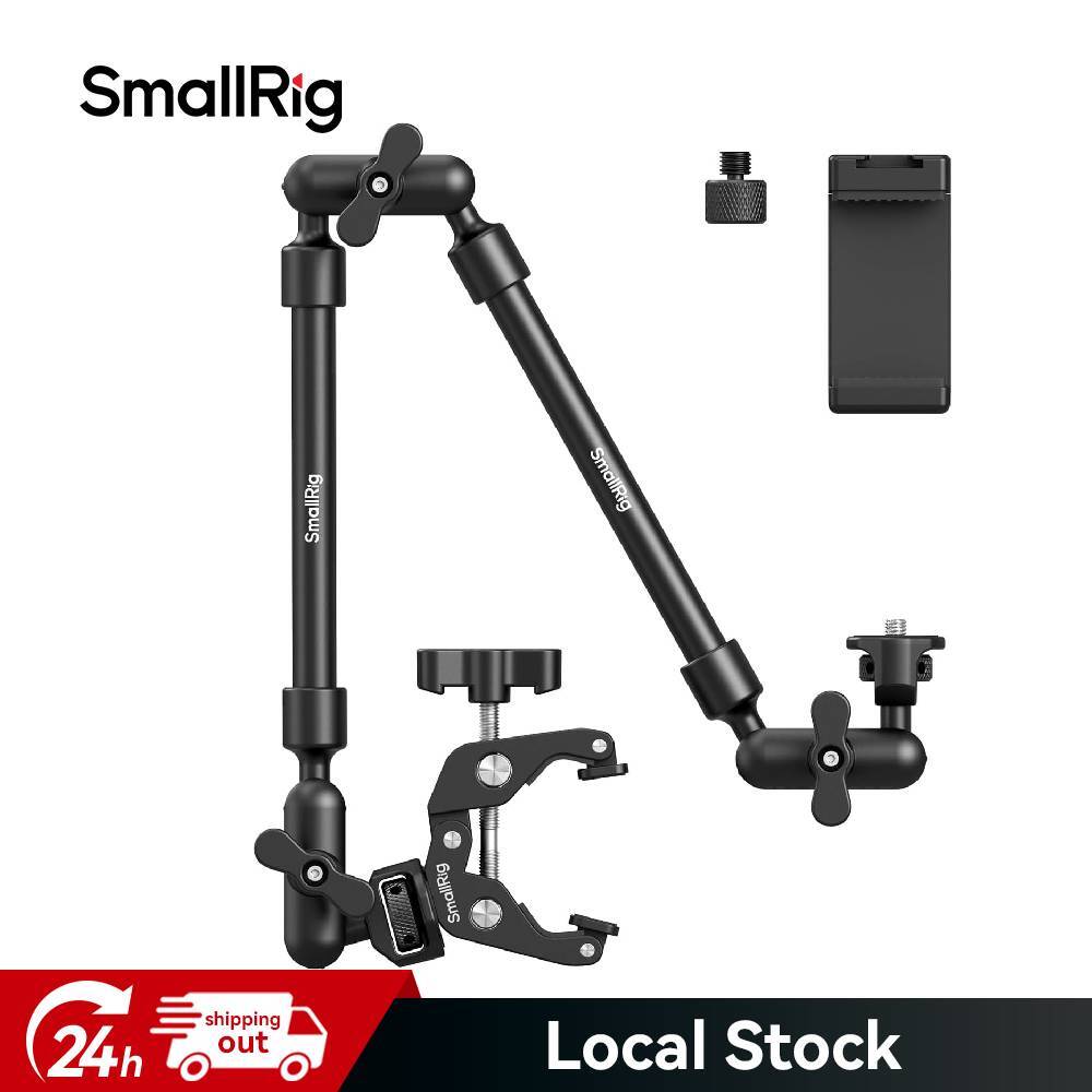 SmallRig 22" Magic Arm w Clamp, Overhead Phone Mount, Flexible Desk Camera Mount