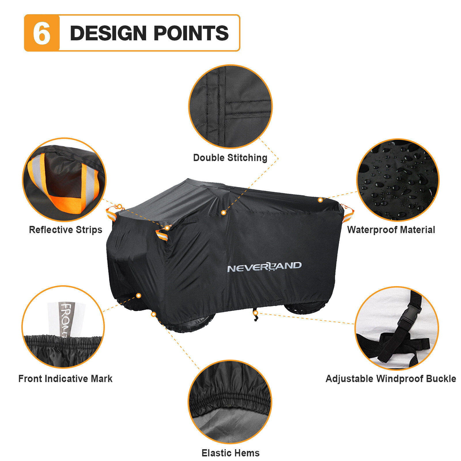 NEVERLAND Atv Cover Waterproof XL Fit For Honda Kawasaki Suzuki Yamaha Polaris