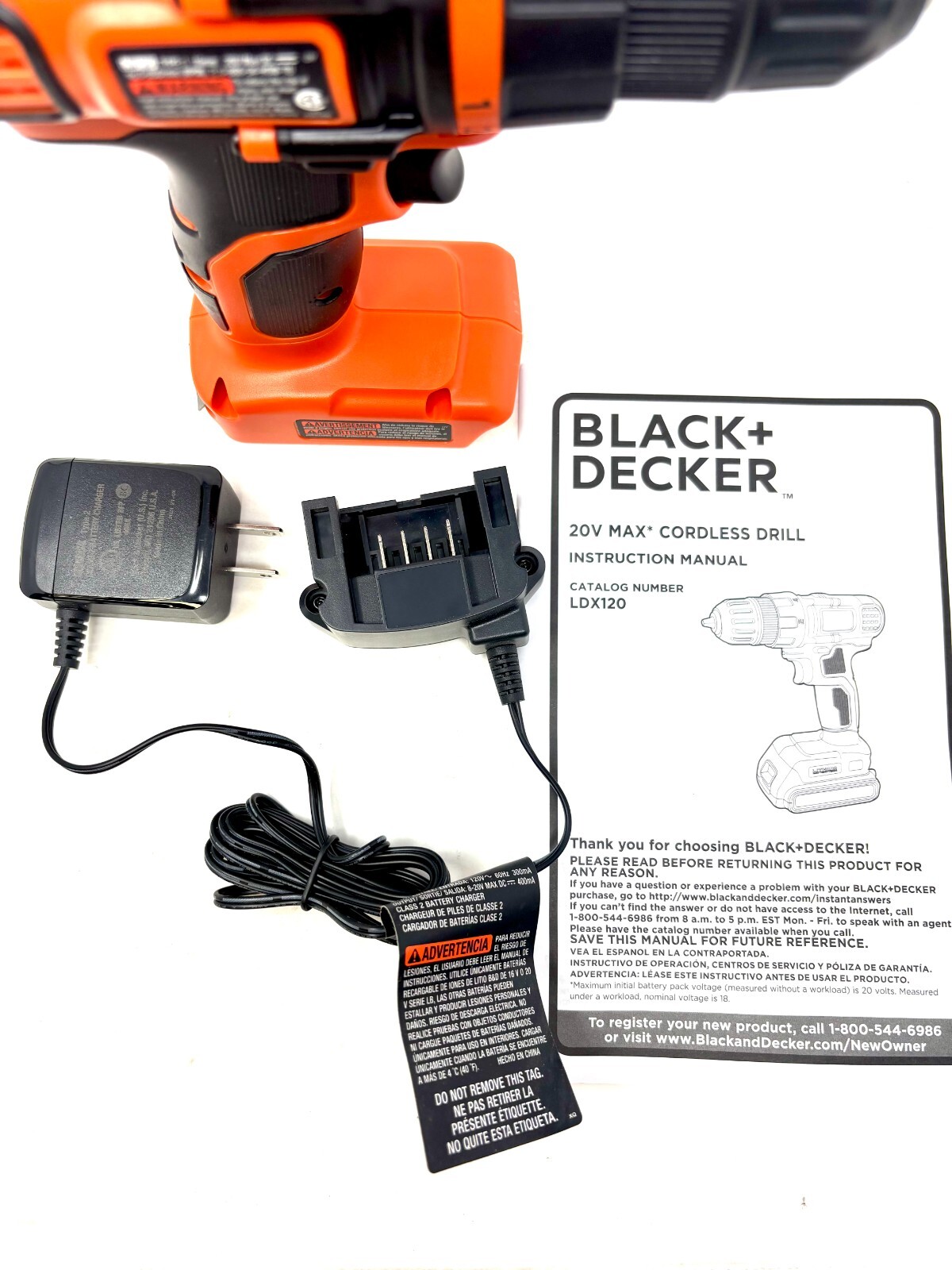 BLACK+DECKER LDX120 20V Max Lithium-Ion Cordless 3/8 inch *Drill Only