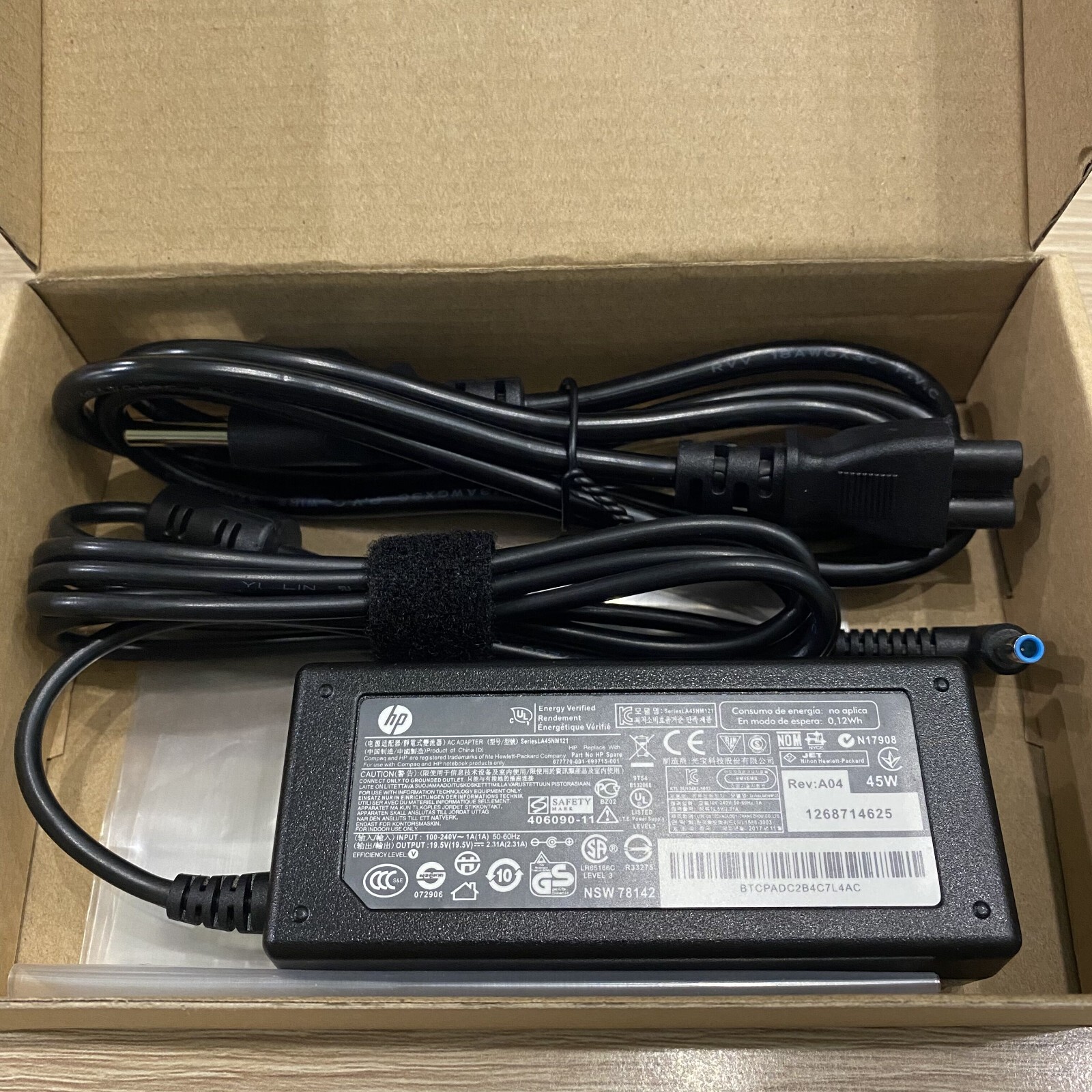 Genuine 45W HP Laptop Charger AC Power Adapter 740015-002 741727-001 19.5V 2.31A