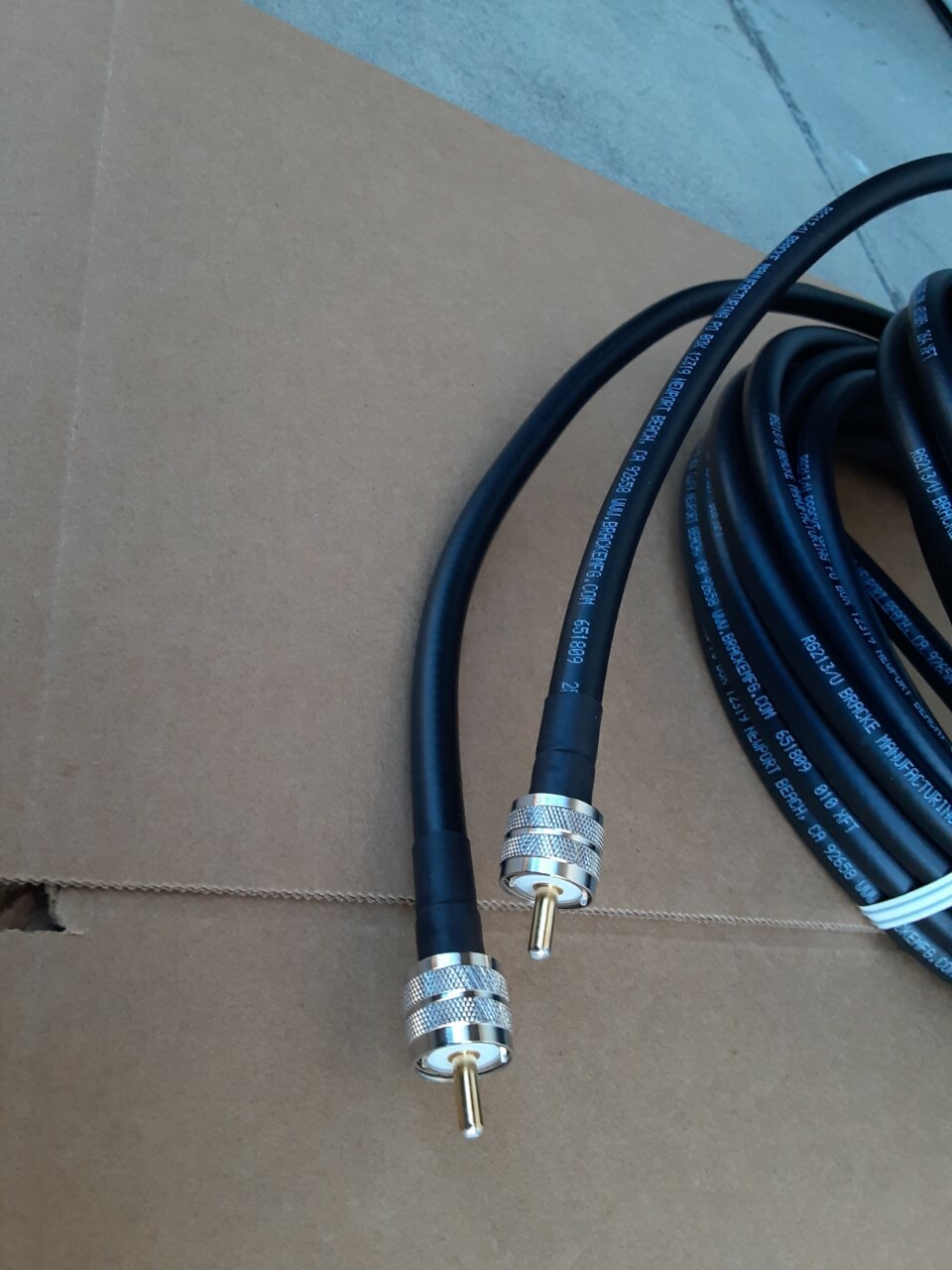 US MADE RG-213/U PL259 Male to PL259 Male Low Loss CoaxialCable CB Ham Radio lot