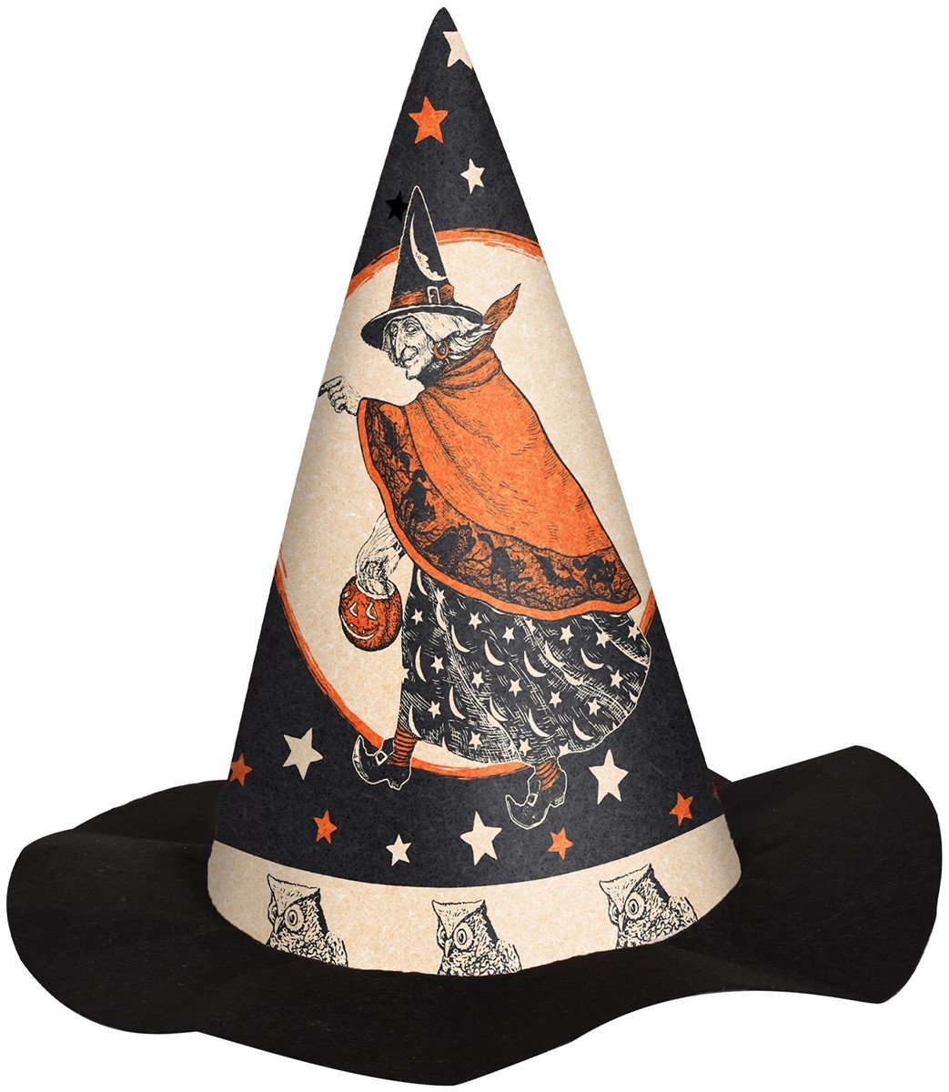 Vintage Halloween Felt Witch Hat - Beistle