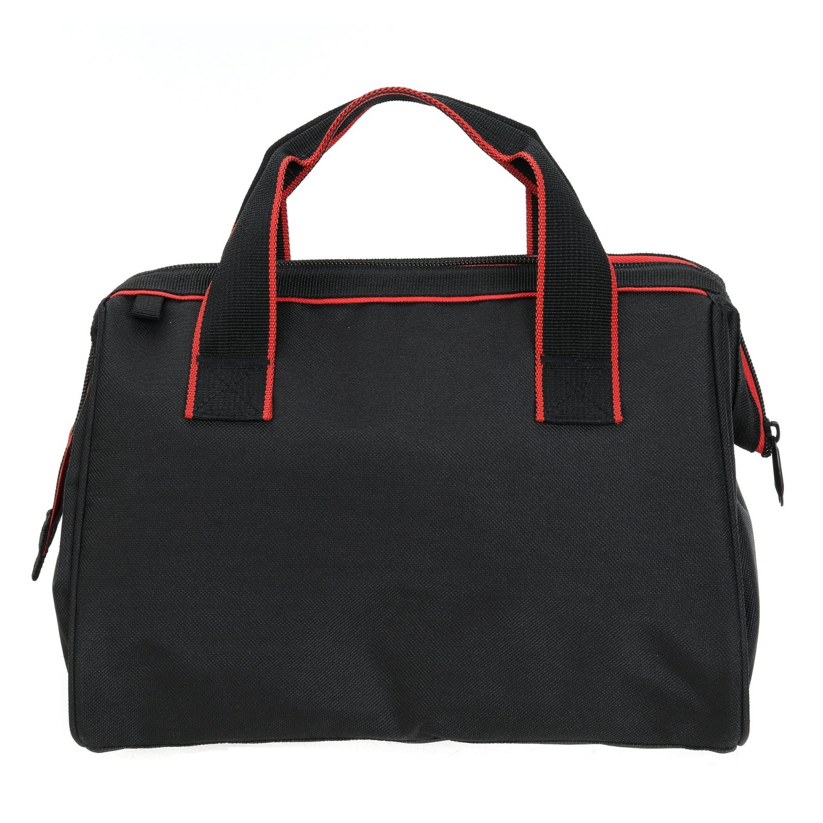 Hyper Tough 12-inch Polyester Tool Bag, with Full-Length Zipper and Double Strap