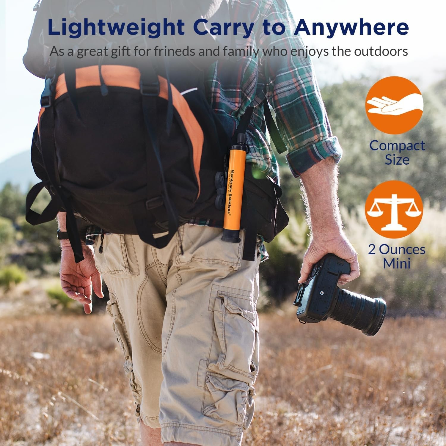 Personal Water Filter,Portable Water Purification Straw Water Filter Camping