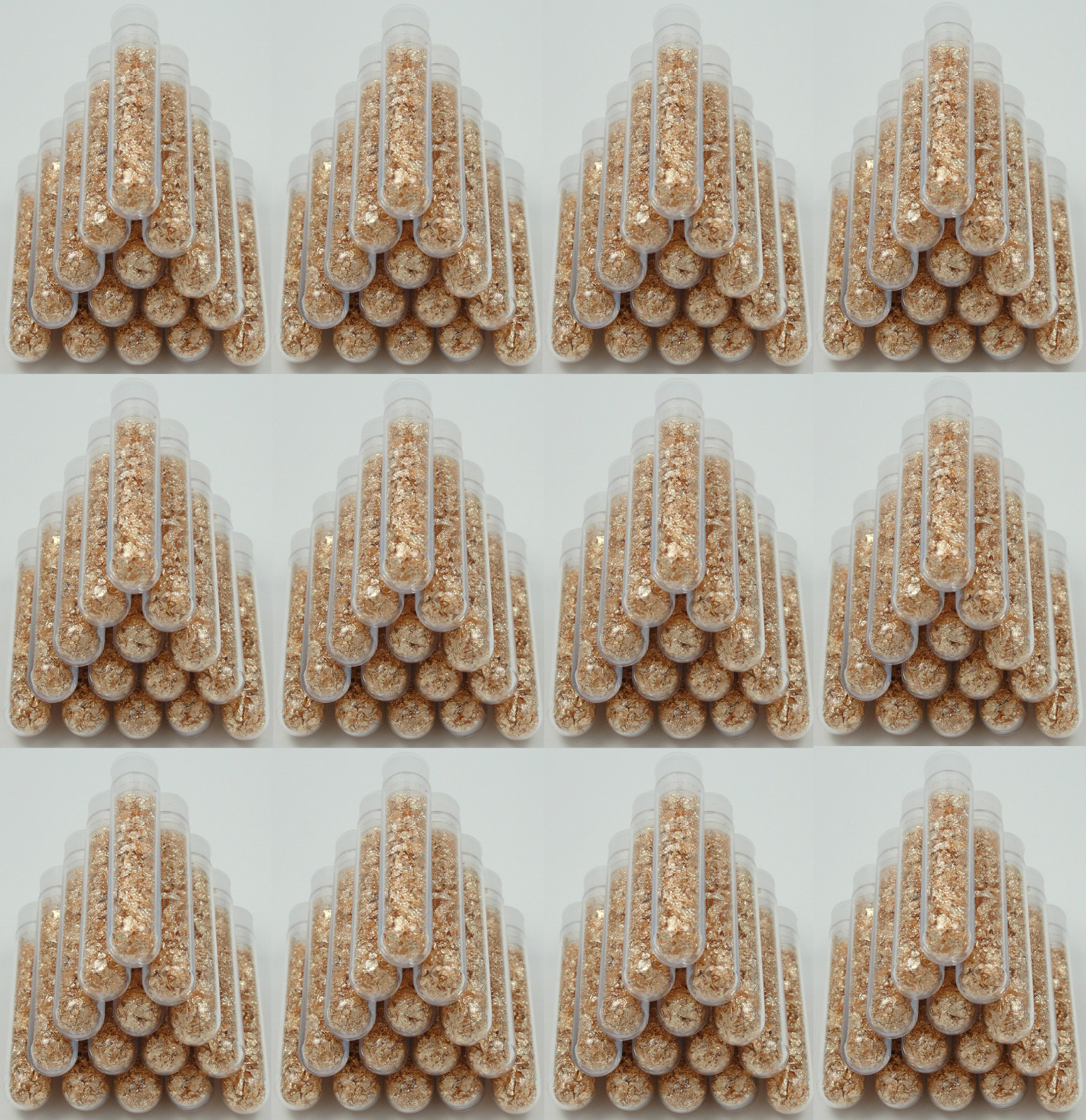 50 Large 5ml Vials, Filled Full of Gold Leaf Flakes!