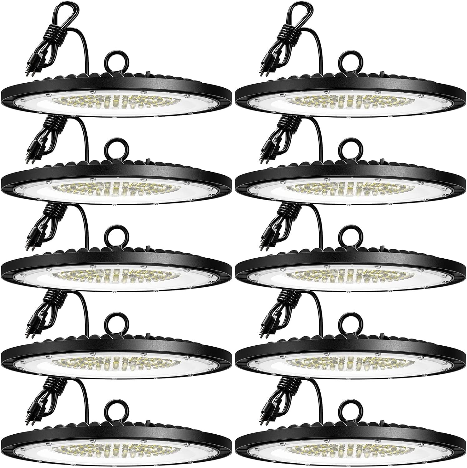 10 Pack 500W UFO LED High Bay Light Industrial Factory Warehouse Shop Commercial